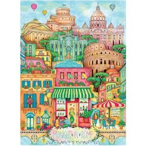 1000 Pieces Jigsaw Puzzle Midnight Rome Madalina Tantareann Colosseum Pantheon
